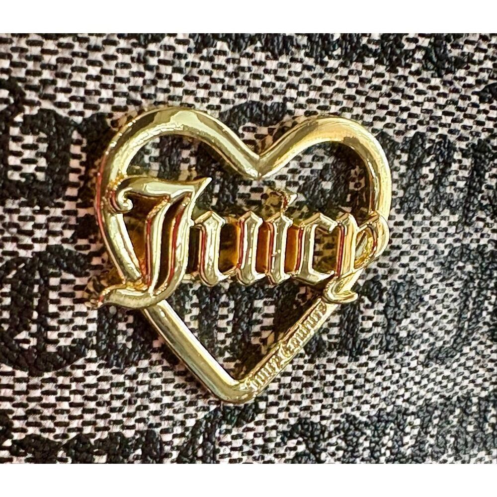 JUICY COUTURE Mini Backpack & Card Case/Grey & Black Faux Leather/Gothic Status - Picture 10 of 13